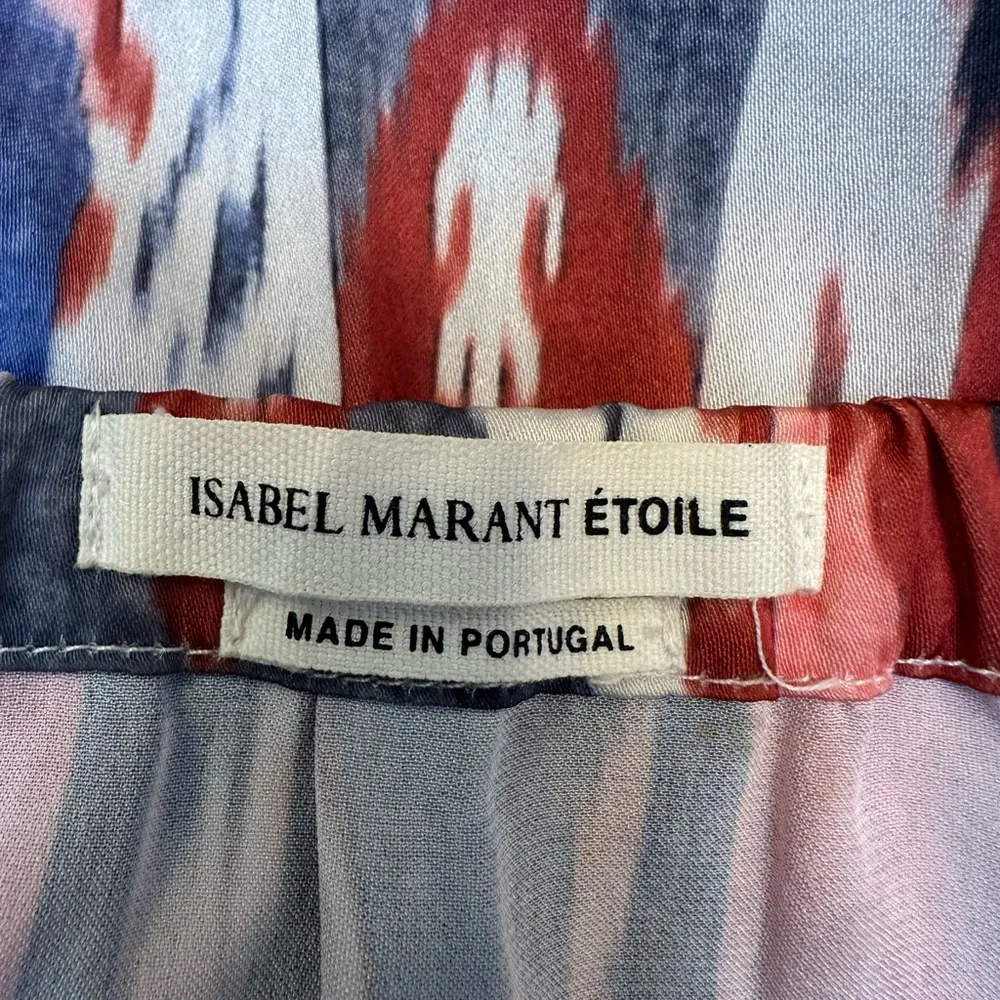 ISABEL MARANT Etoile Hanoi Pleated Mini Skirt Ikat Chic Designer Boho Size S